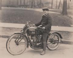 Photograph, Unknown Man on Motorcycle
