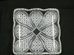 Square Plate, Clear,  Austrian Pattern