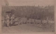 Photograph, Transporting Lumber, Steam Powered Vehicle