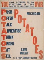Poster, Potatoes Save Wheat