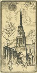 Print, 'la Grave Tower - State I' (new Lagrave Church)