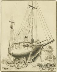 Print, 'Shored For Winter - State I' (1 Of 10)