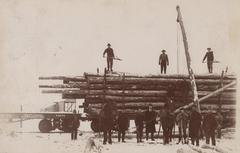 Photograph, Telephone Poles On Flat Car