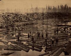 Photograph, Muskegon River Log Drive
