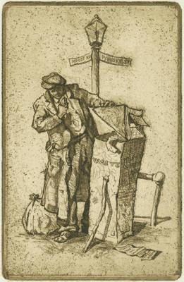Print, 'Down On His Luck - State III (Final; Edition State); 10/100' (3 Of 3)