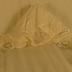 Child's Bonnet, White With Pink, Green, And Blue Embroidery