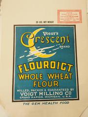 Flour Bag, Voigt's Crescent Brand Flouroigt Whole Wheat Flour