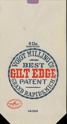 Flour Bag, Voigt Milling Co. Best Gild Edge Patent