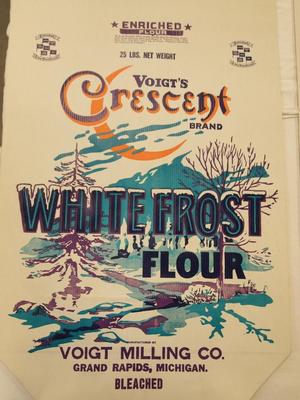 Flour Bag, Voigt's Cresent Brand White Frost Flour