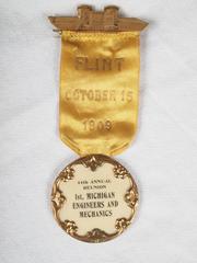 Medal, 44th Annual Reunion 1st Michigan Engineers and Mechanics