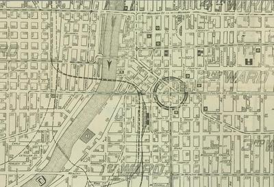 Reproduction Of Section Of Map Showing Bridge Street  - Map, 'seys' Numbre Map Of The City Of Grand Rapids, Michigan And Environs, 1912'