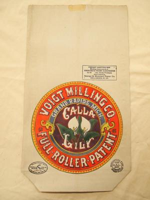 Flour Bag, Voigt Milling Co. Calla Lily Full Roller Patent