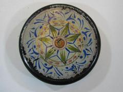 Snuff Box With Geometric Folk Painting