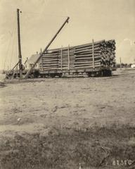 Photograph, Loading Logs on Train Car