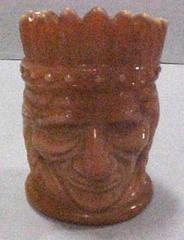 Toothpick Holder, Indian Head, Chococlate