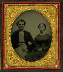 Cased Photograph, Unidentified Man And Woman