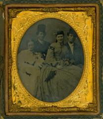 Cased Photograph, Anna M. Campbell, Sarah E. Campbell And Charles Provett
