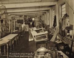 Photograph, Grand Rapids Upholstering Company, Antique Department, Sanding and Staining Furniture