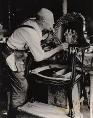 Photograph, Hand Decorator In New York Furniture Factory