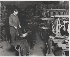 Photograph, American Seating Company, Sanding Desks