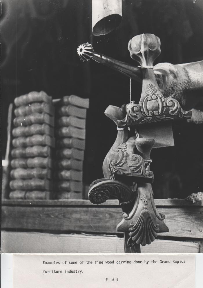 Photograph, Furniture Close Up of Fine Wood Carving 