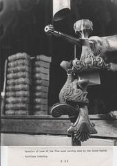 Photograph, Furniture Close Up of Fine Wood Carving 