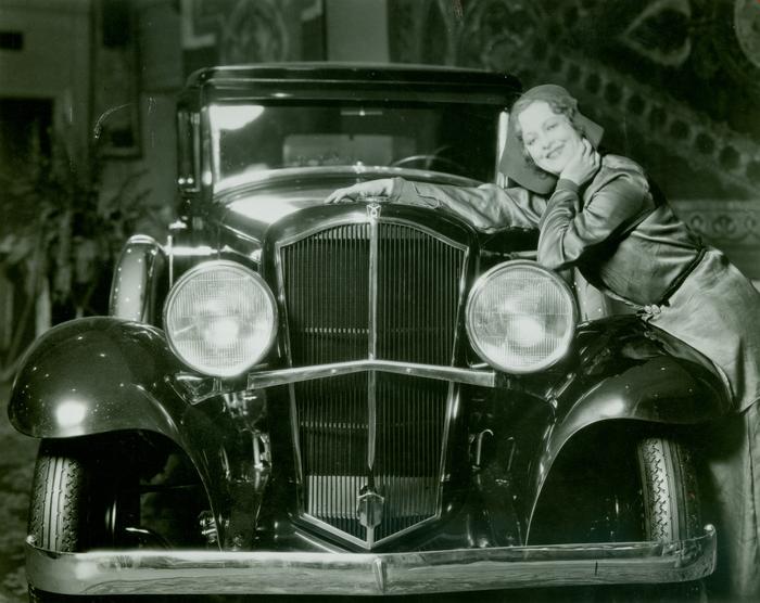 Photograph, De Vaux at the 1931 Auto Show