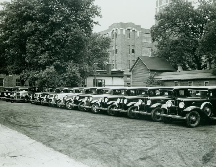 Photograph, Row of Parked De Vaux Automobiles