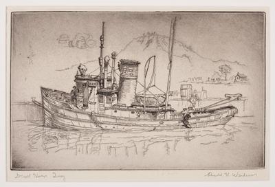 Print, 'grand Haven Quay - State Ii (final; Edition State)' (2 Of  2)