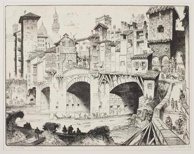Print, 'Ponte Vecchio - State VII (Final; Edition State) 49/100' (7 Of 7)