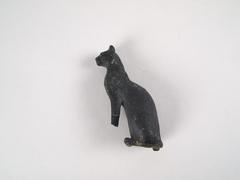 Seated Cat Figure, Bronze