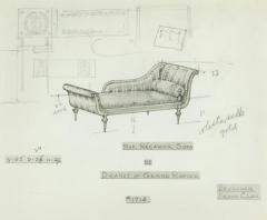 Drawing, MME Recamier Sofa