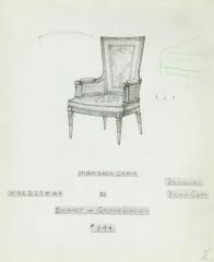 Drawing, High Back Chair, Designed by Frank C. Lee