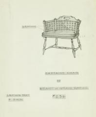 Drawing, Captains Chair, Designed by Frank C. Lee