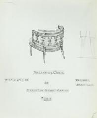 Drawing, Decorative Chair, Designed by Frank C. Lee