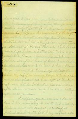 Civil War letter from Chauncey E. Metcalf 136th New York Infantry to Allen H. Church 105th New York Infantry