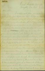 Civil War letter to Allen C. Church 105th N.Y. Infantry from Chauncey E. Metcalf 136th New York Infantry Co. G