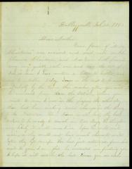 Civil War letter, from sister to her brother