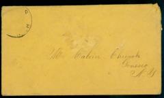 Civil War era envelope to Calvin Church
