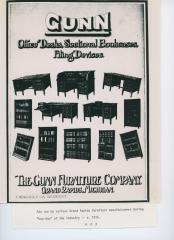 Photograph, Gunn Furniture Company, Advertisement