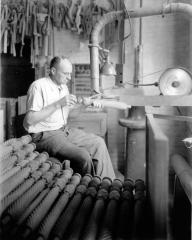 Photograph, Furniture Worker Carving Leg Posts