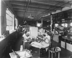 Photograph, Robert W. Irwin Co., Men and Women Painting Furniture