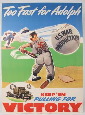 Poster, "Too Fast For Adolph"