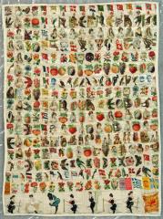 Pieced And Tied Novelty Quilt, Cigarette Premiums
