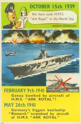 Postcard, "Ark Royal" 