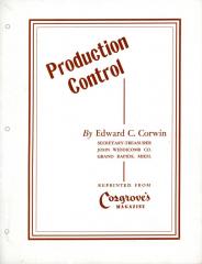 Article, Production Control, Reprinted From Cosgrove's Magazine