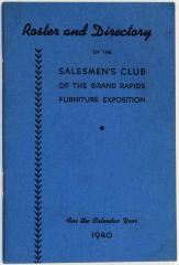 Roster and Directory, The Salesmen's Club of the Grand Rapids Furniture Exposition