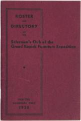 Roster and Directory, The Salesmen's Club of the Grand Rapids Furniture Exposition