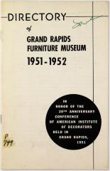 Directory, Grand Rapids Furniture Museum, 1951-1952