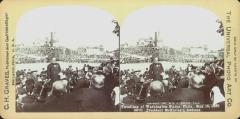 Stereoview, Unveiling of Washington Statue